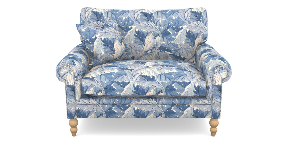 Product photograph of Aldingbourne Snuggler In William Morris Collection - Acanthus - Woad from Sofas and Stuff Limited