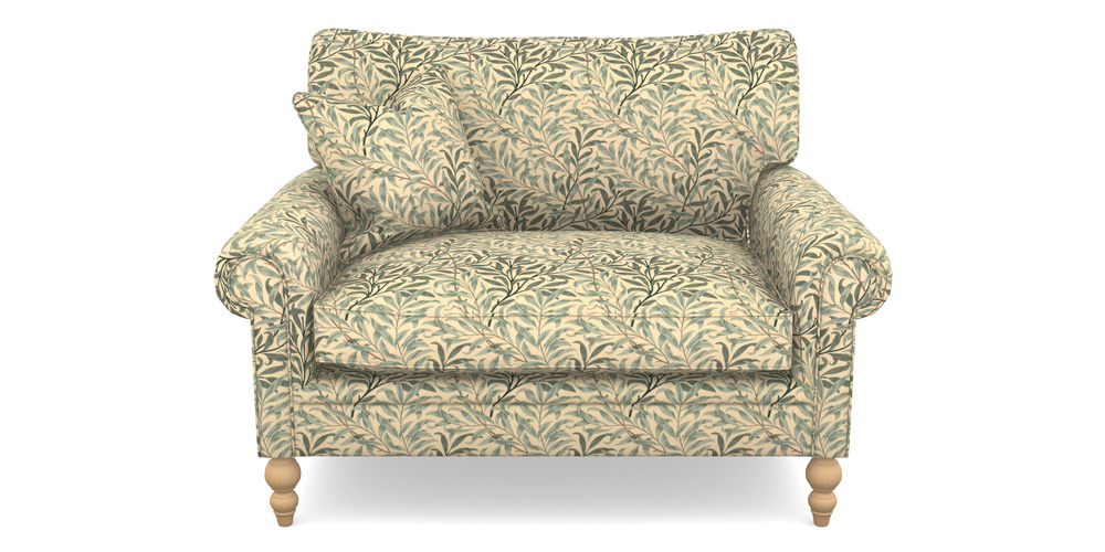 Product photograph of Aldingbourne Snuggler In William Morris Collection - Willow Boughs - Cream Pale Green from Sofas and Stuff Limited