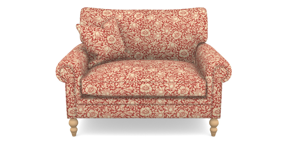 Product photograph of Aldingbourne Snuggler In William Morris Collection - Mallow - Madder from Sofas and Stuff Limited