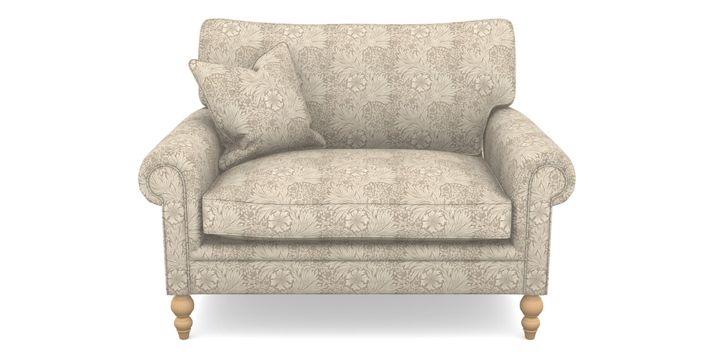 Product photograph of Aldingbourne Snuggler In William Morris Collection - Marigold - Linen Ivory from Sofas and Stuff Limited