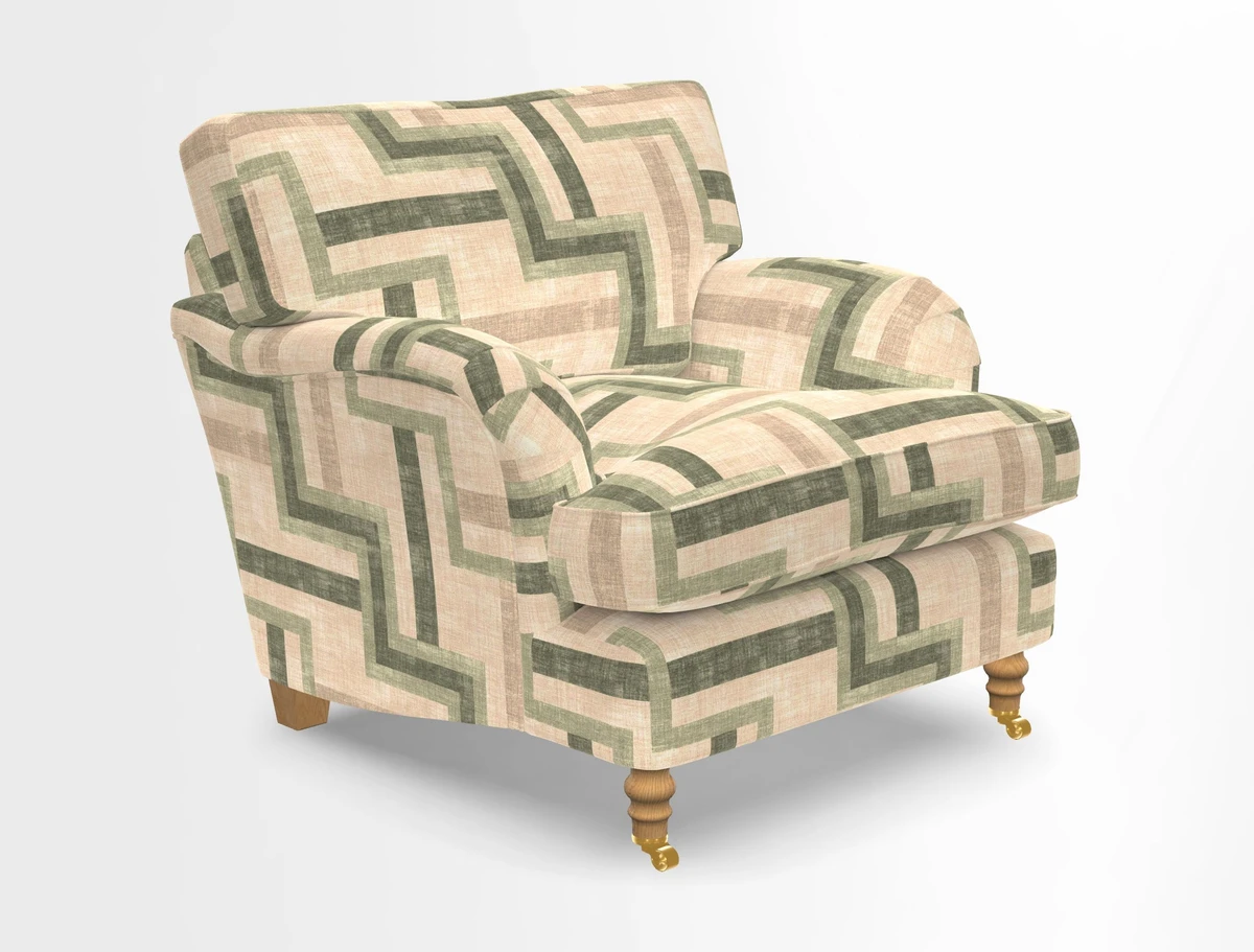 Alwinton chair in Linwood Tango Velvet Sapphire