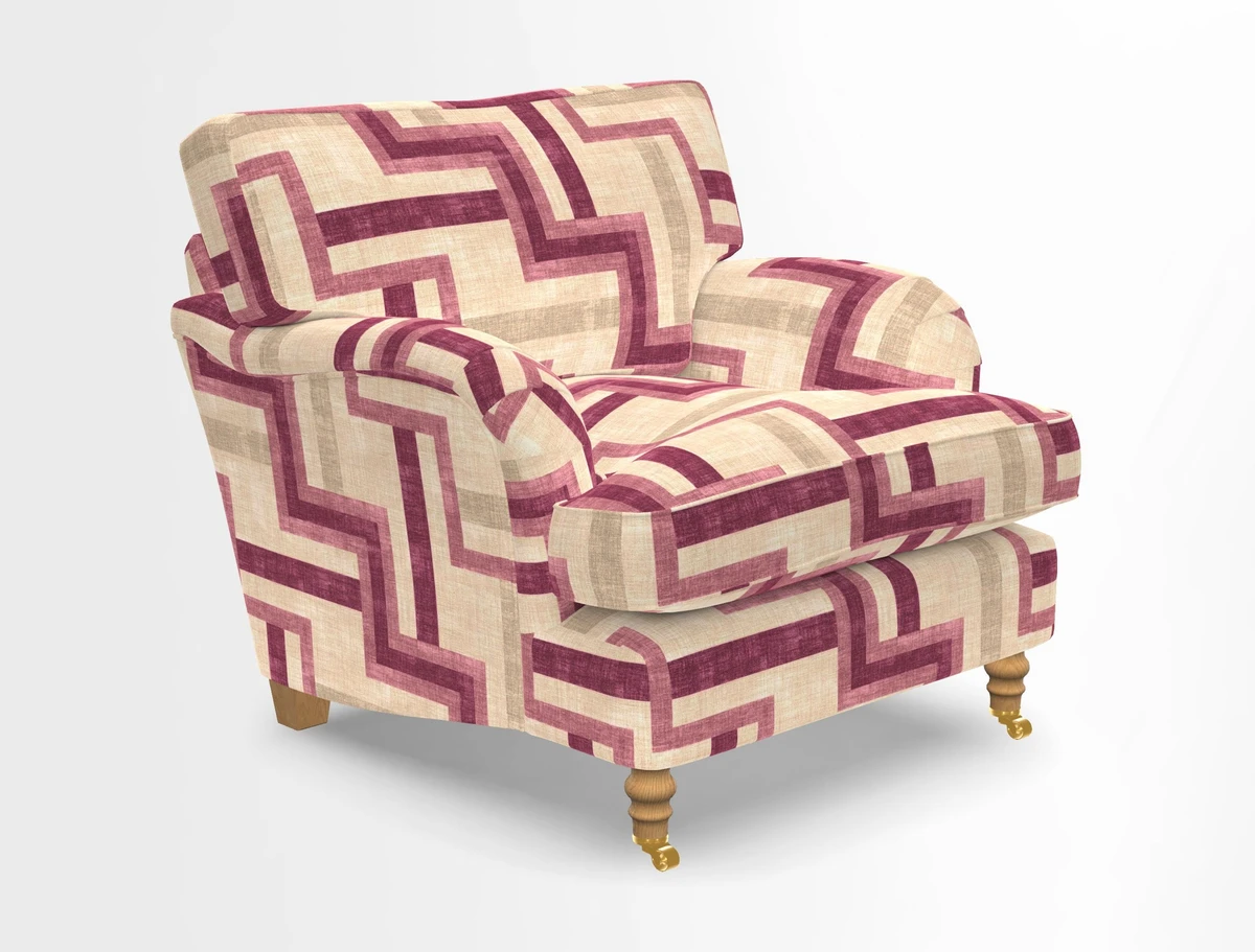 Alwinton chair in Linwood Tango Velvet Sapphire