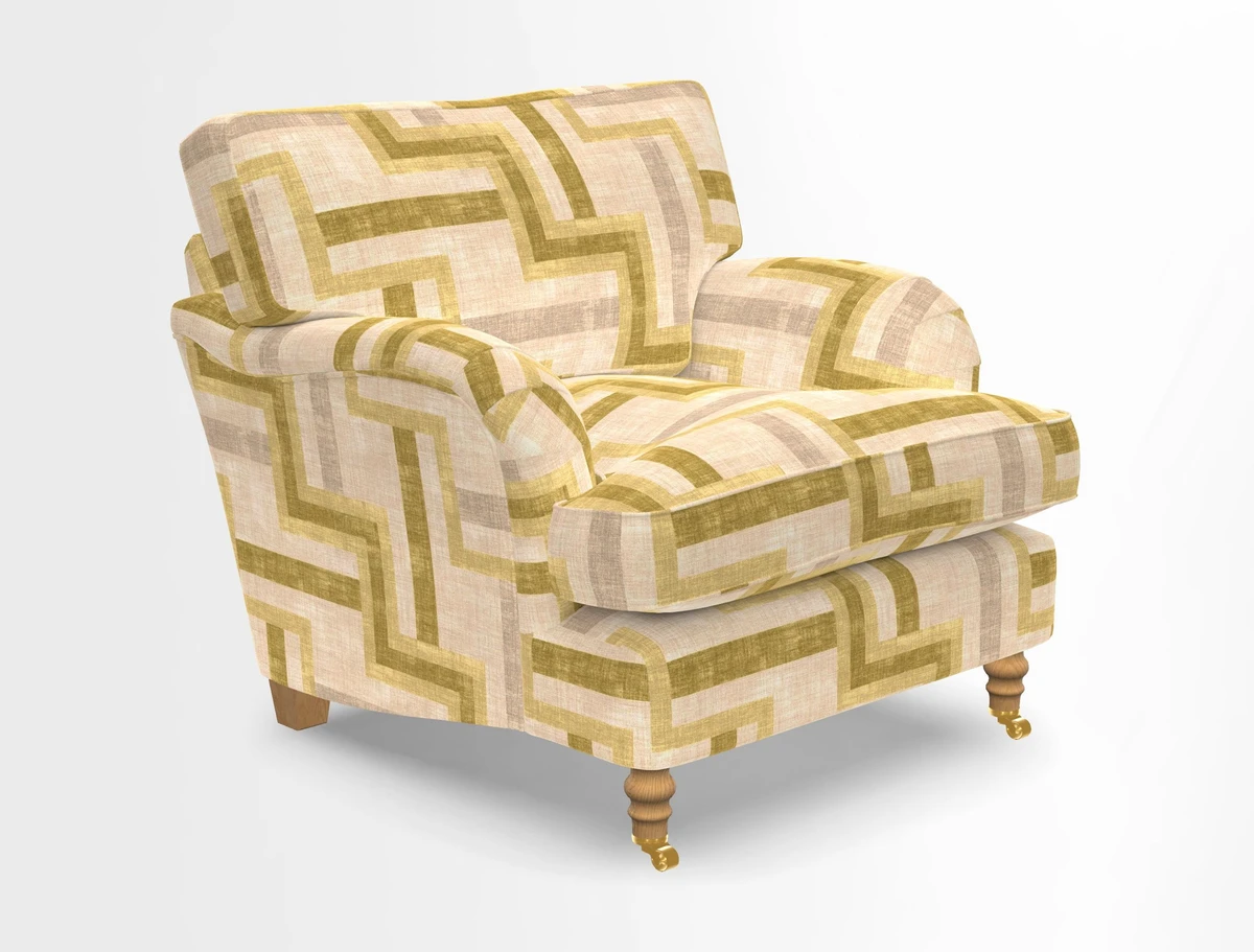 Alwinton chair in Linwood Tango Velvet Sapphire