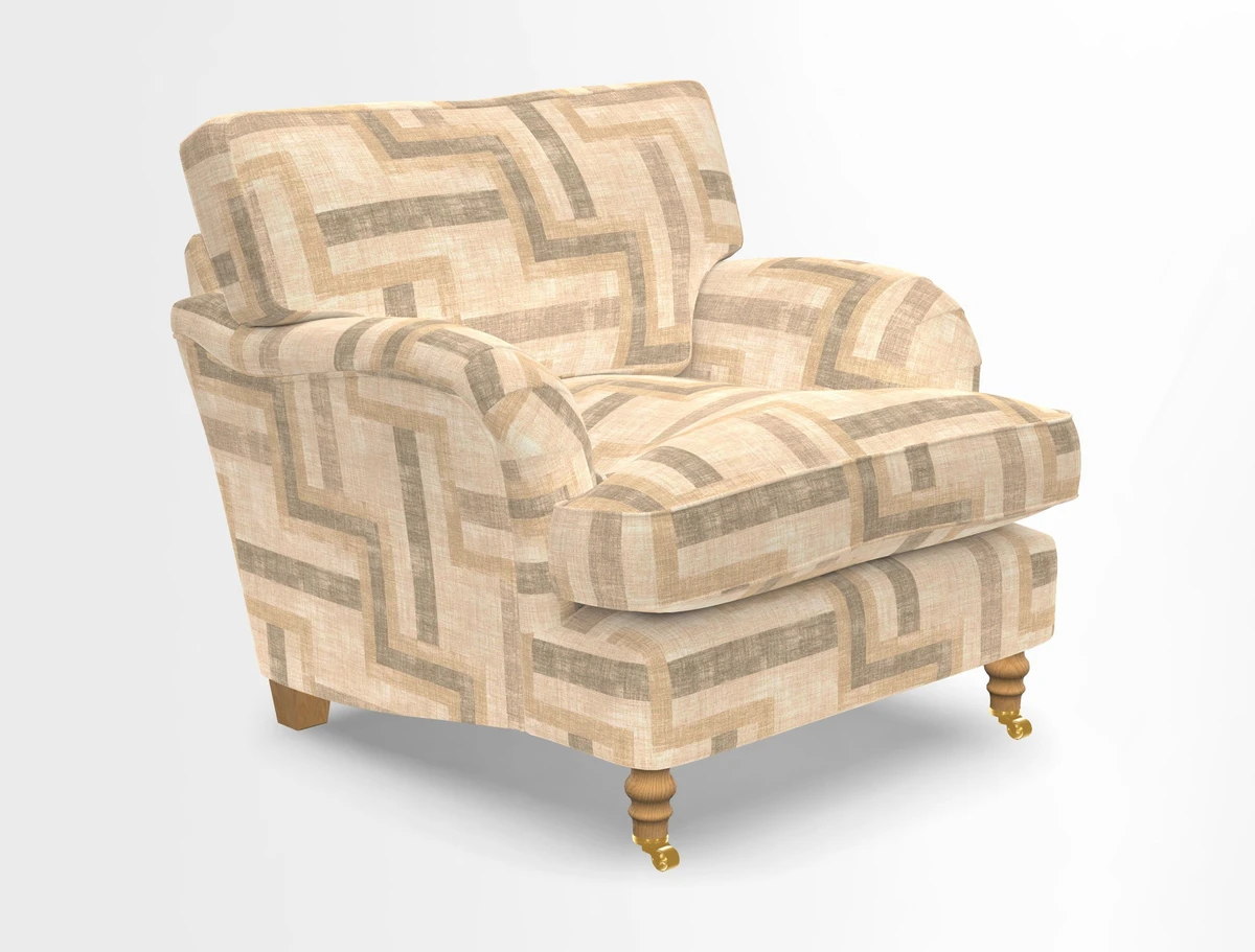 Alwinton chair in Linwood Tango Velvet Sapphire