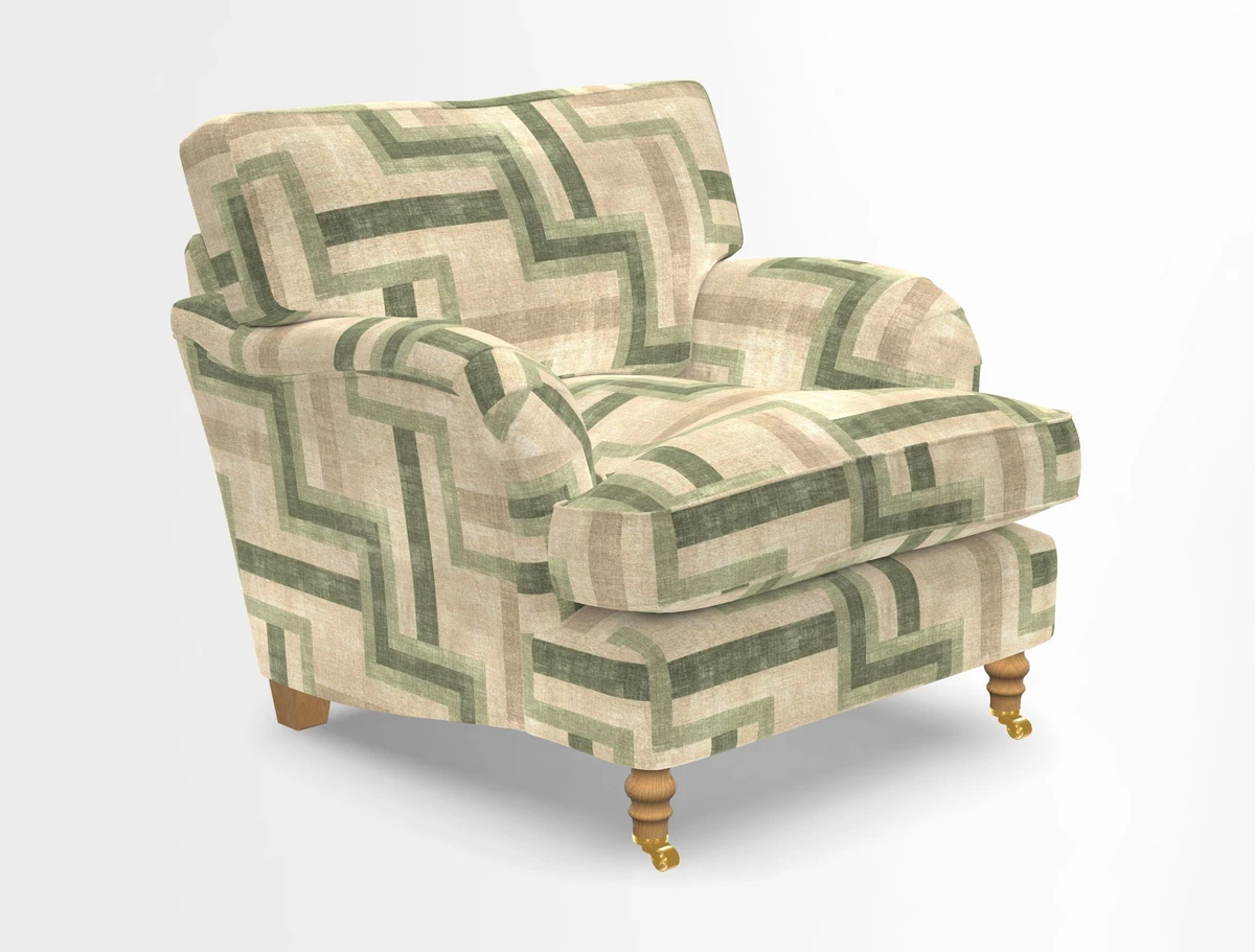 Alwinton chair in Linwood Tango Velvet Sapphire