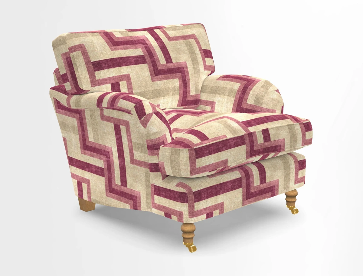 Alwinton chair in Linwood Tango Velvet Sapphire