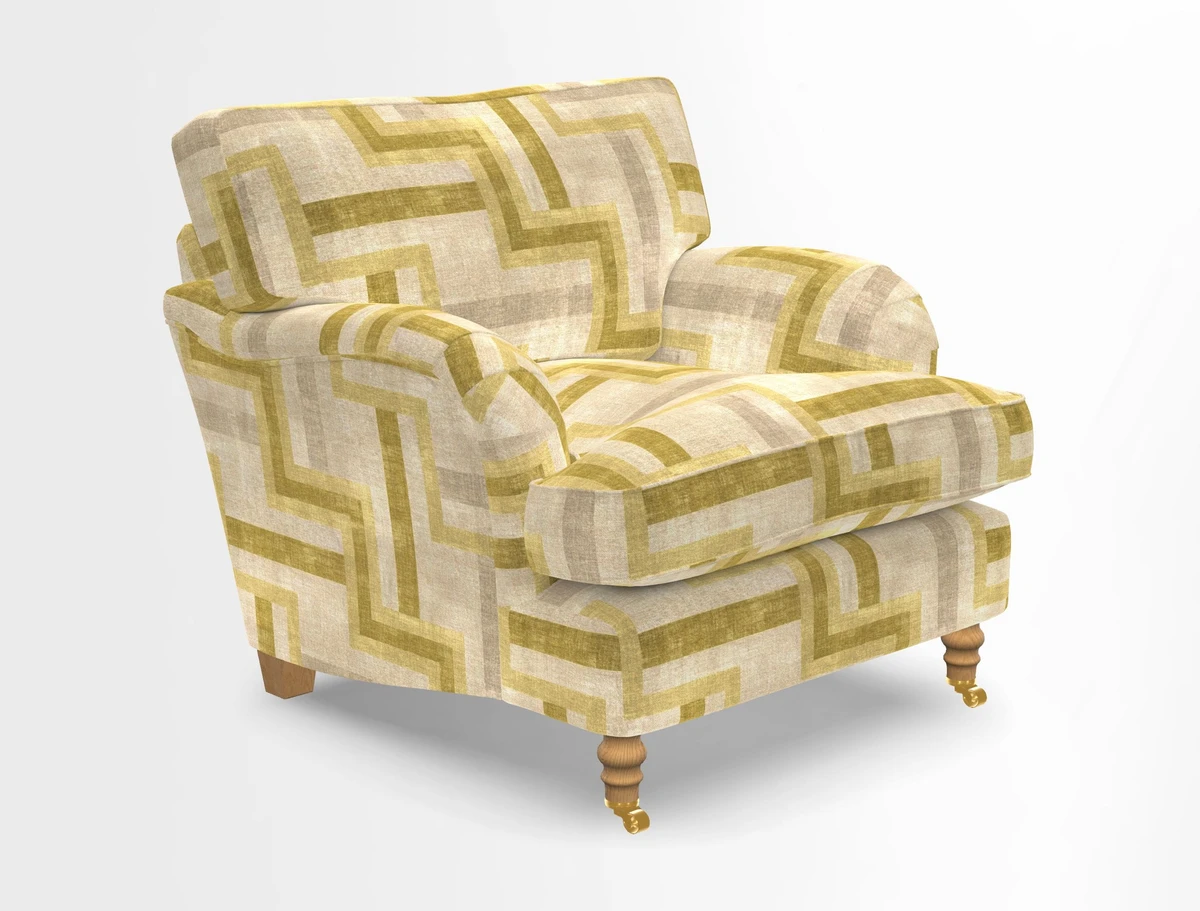 Alwinton chair in Linwood Tango Velvet Sapphire