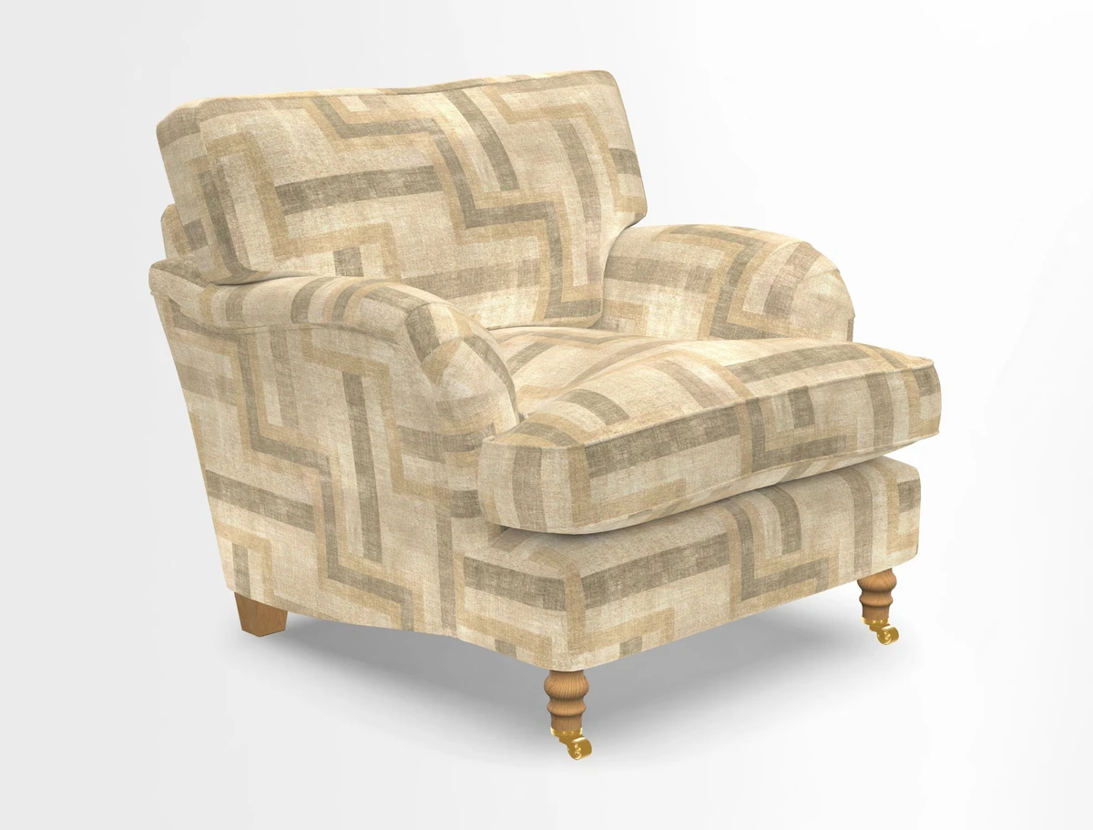 Alwinton chair in Linwood Tango Velvet Sapphire