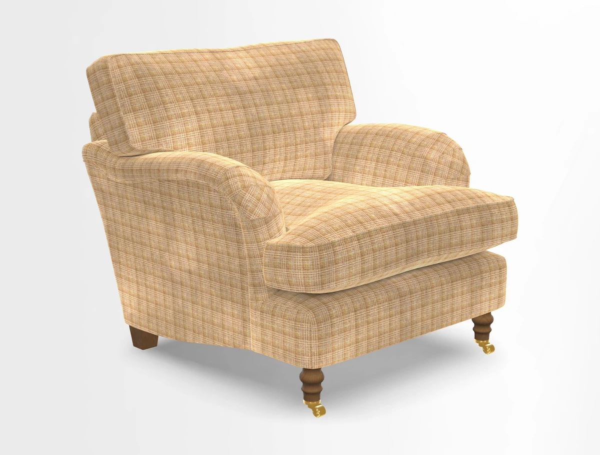 Alwinton chair in Linwood Tango Velvet Sapphire