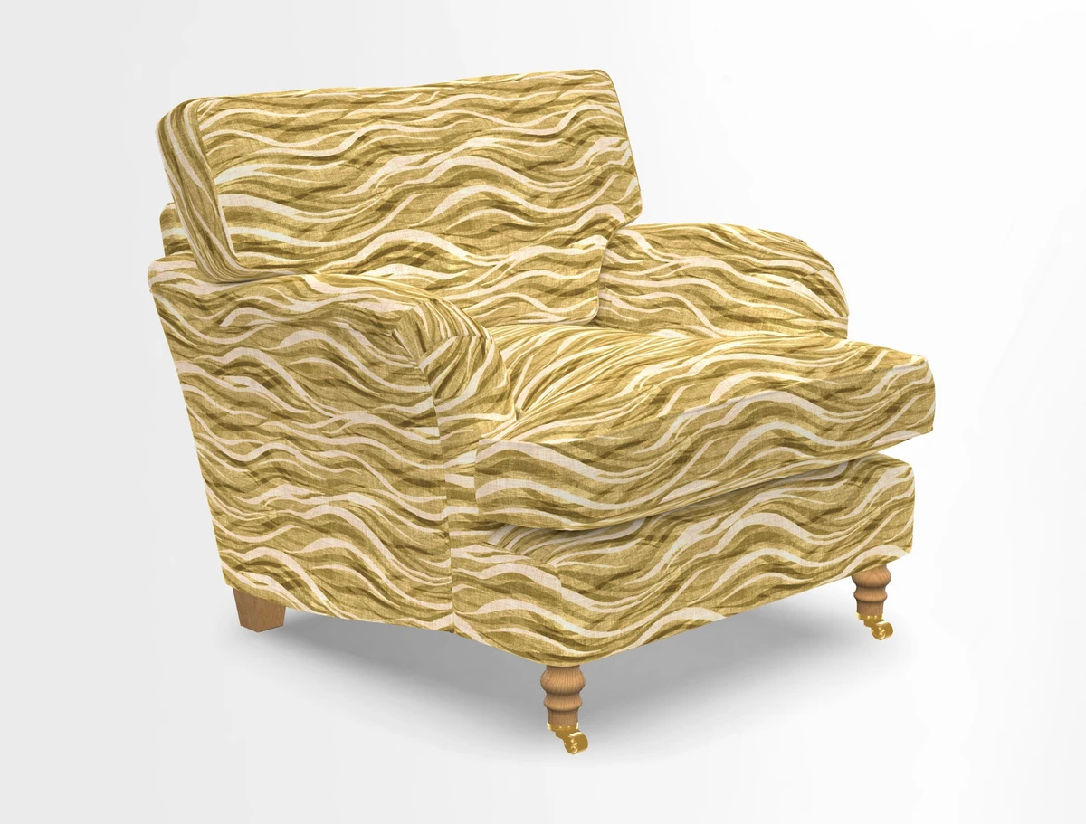 Alwinton chair in Linwood Tango Velvet Sapphire