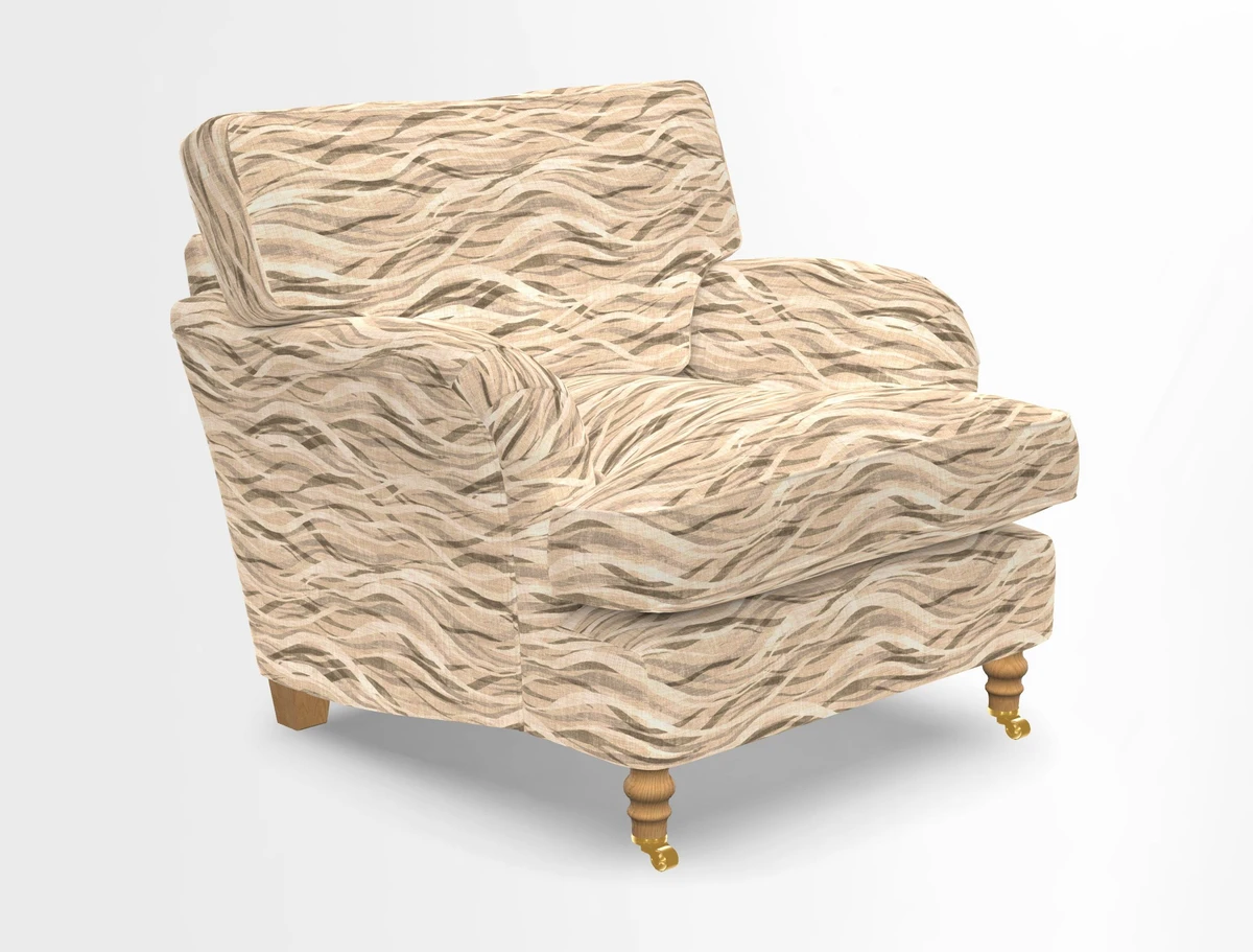 Alwinton chair in Linwood Tango Velvet Sapphire