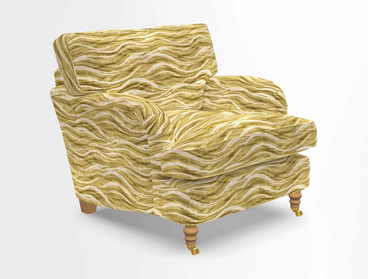 Alwinton chair in Linwood Tango Velvet Sapphire