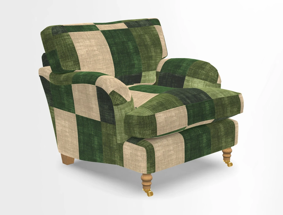 Alwinton chair in Linwood Tango Velvet Sapphire