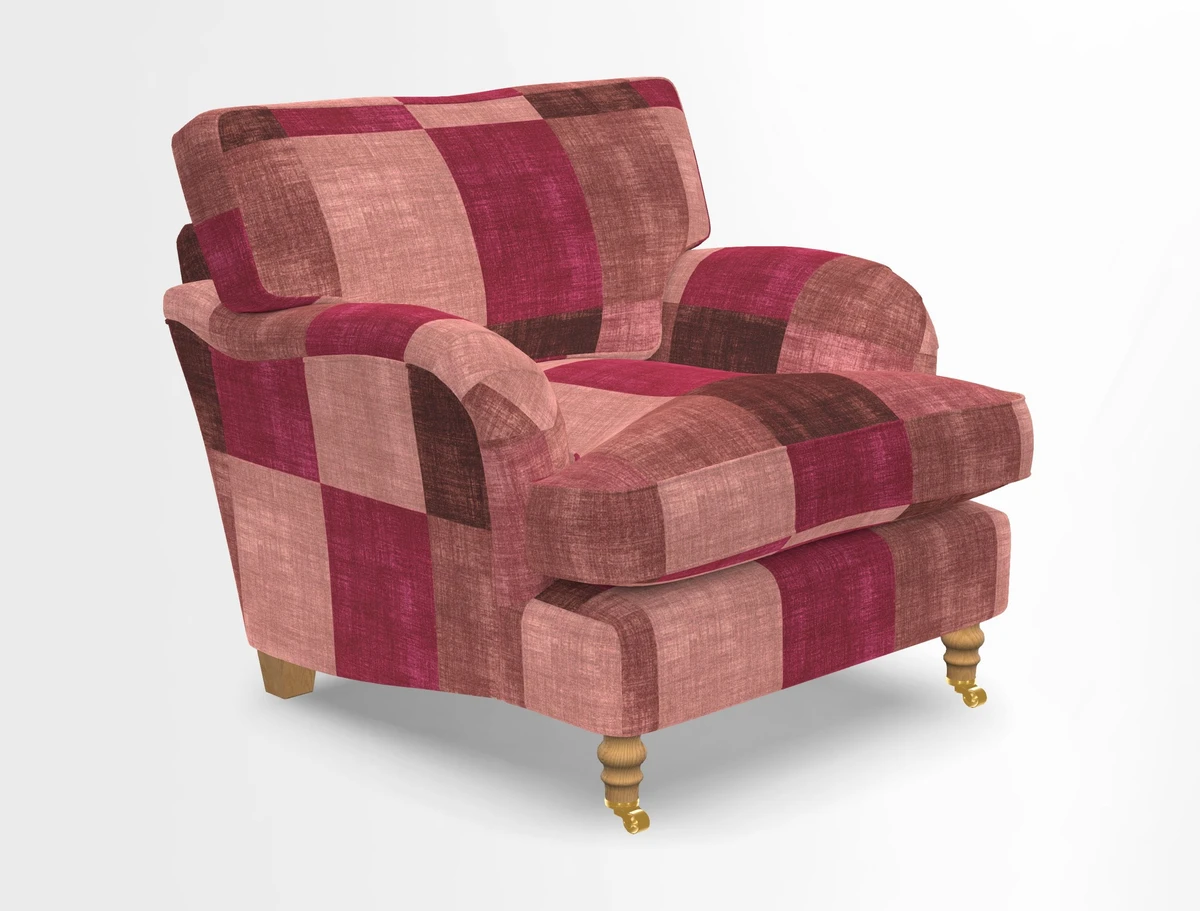 Alwinton chair in Linwood Tango Velvet Sapphire