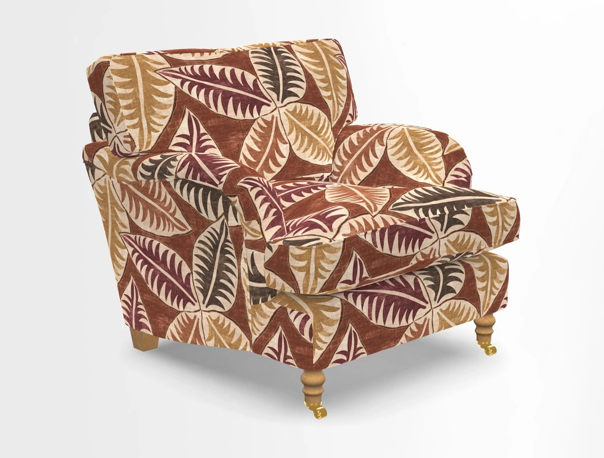 Alwinton chair in Linwood Tango Velvet Sapphire