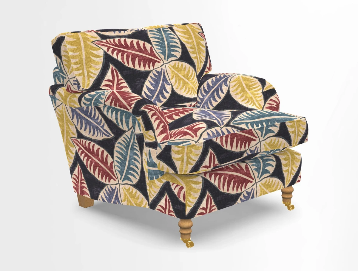 Alwinton chair in Linwood Tango Velvet Sapphire