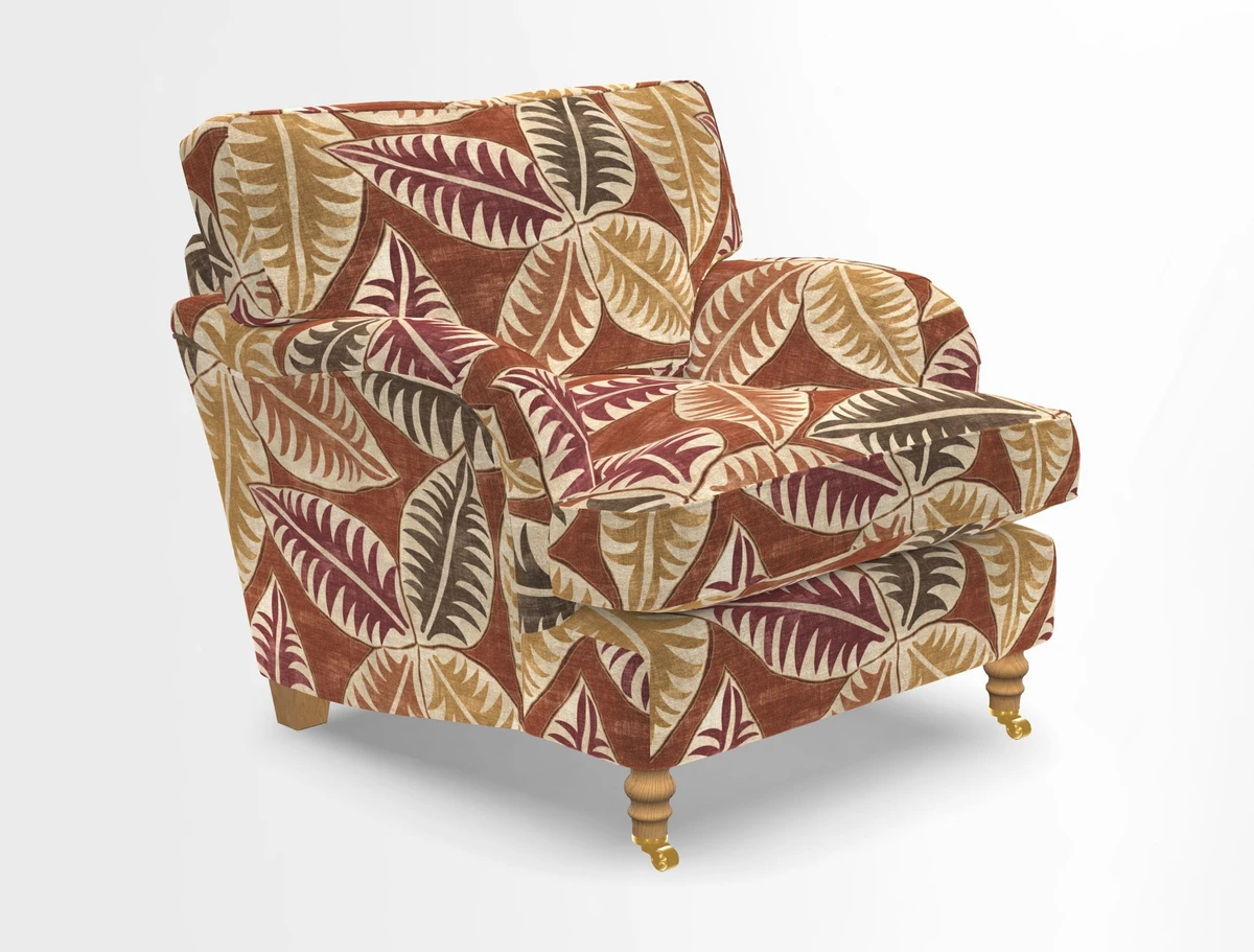 Alwinton chair in Linwood Tango Velvet Sapphire