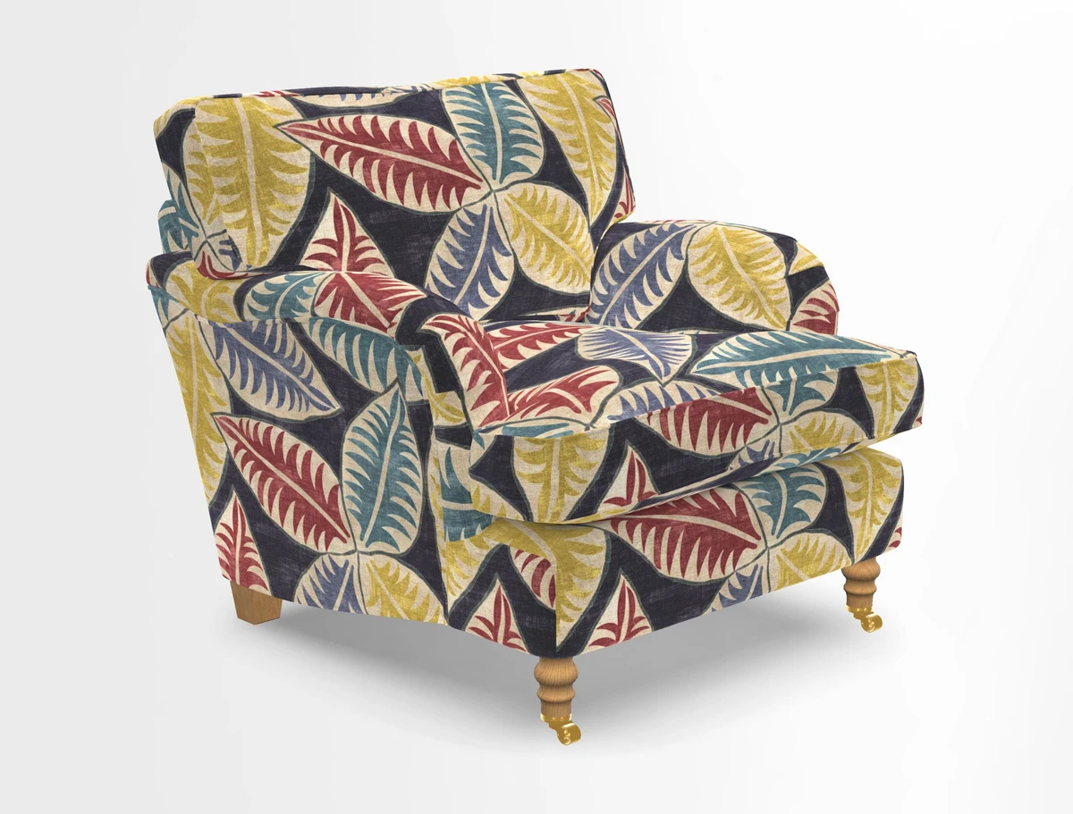 Alwinton chair in Linwood Tango Velvet Sapphire