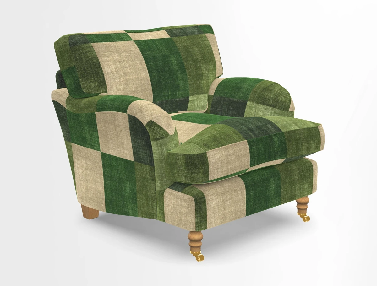 Alwinton chair in Linwood Tango Velvet Sapphire