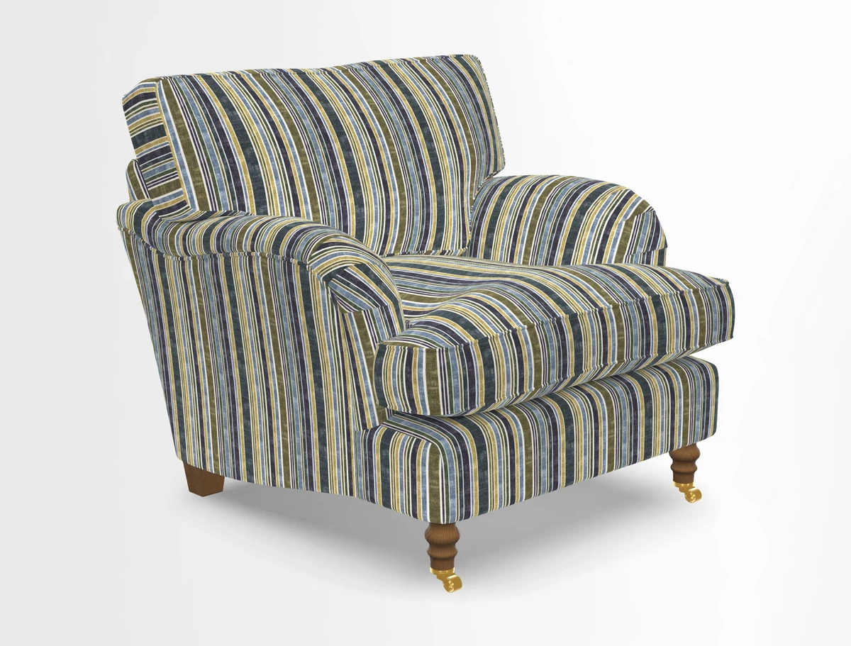 Alwinton chair in Linwood Tango Velvet Sapphire