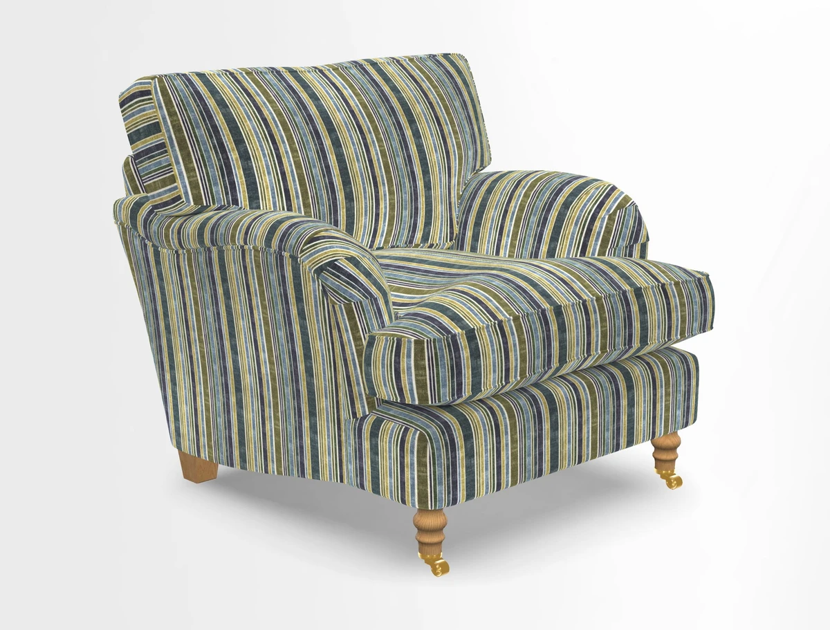 Alwinton chair in Linwood Tango Velvet Sapphire
