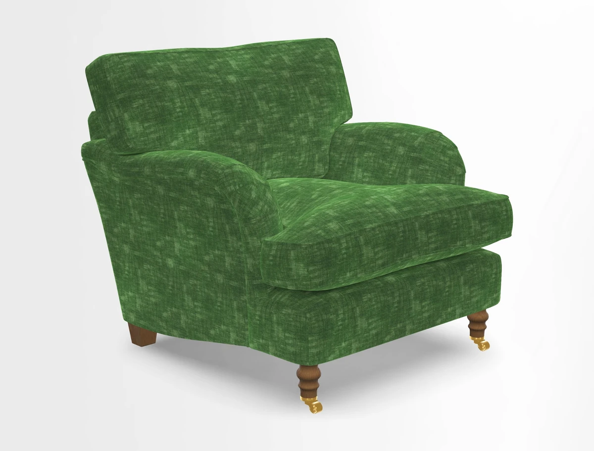 Alwinton chair in Linwood Tango Velvet Sapphire