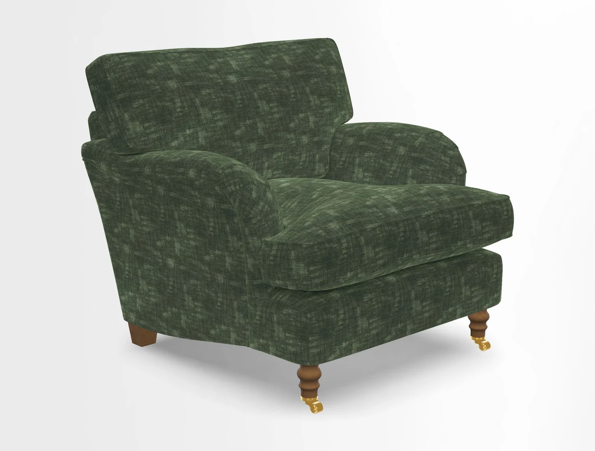 Alwinton chair in Linwood Tango Velvet Sapphire