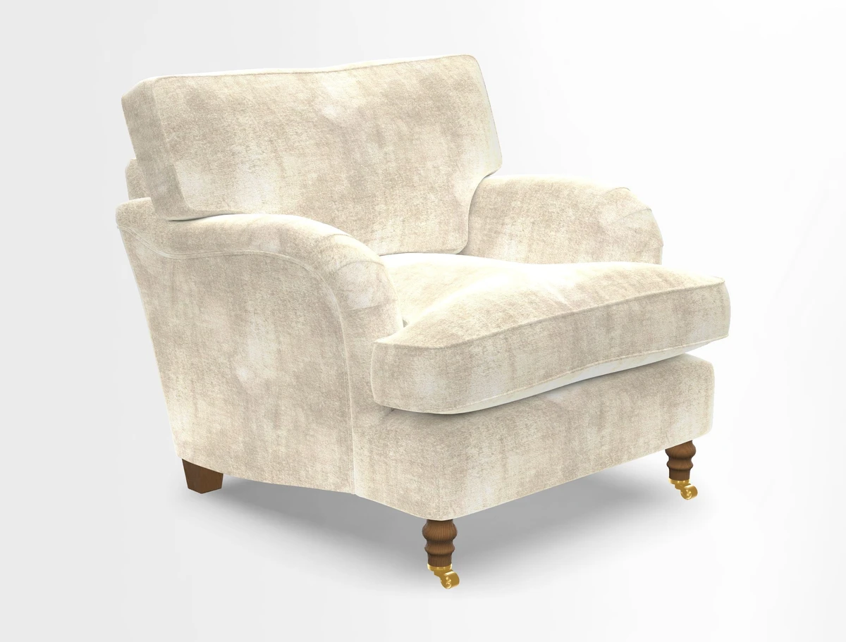 Alwinton chair in Linwood Tango Velvet Sapphire