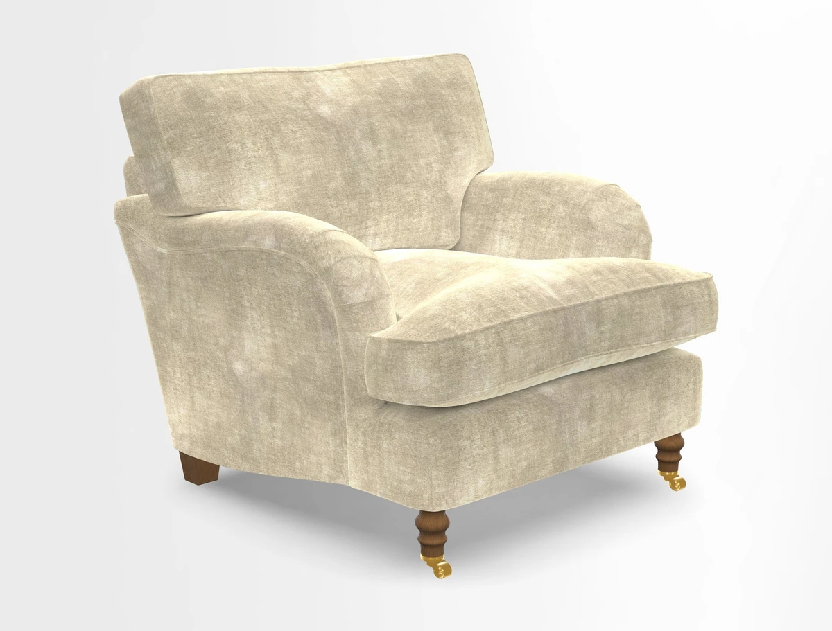 Alwinton chair in Linwood Tango Velvet Sapphire