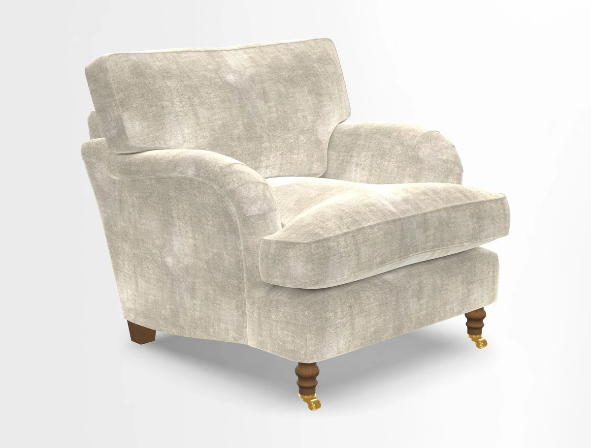 Alwinton chair in Linwood Tango Velvet Sapphire