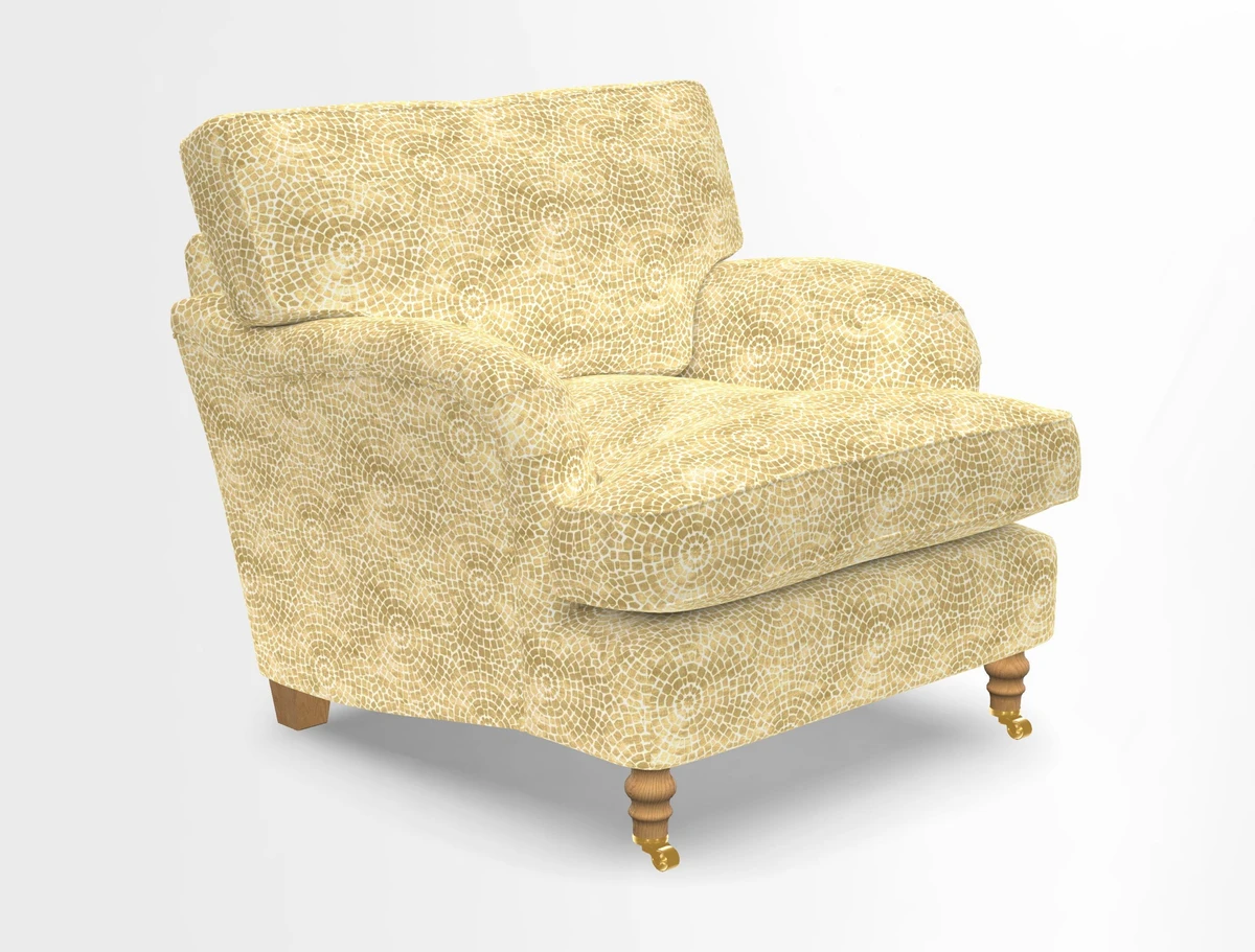 Alwinton chair in Linwood Tango Velvet Sapphire