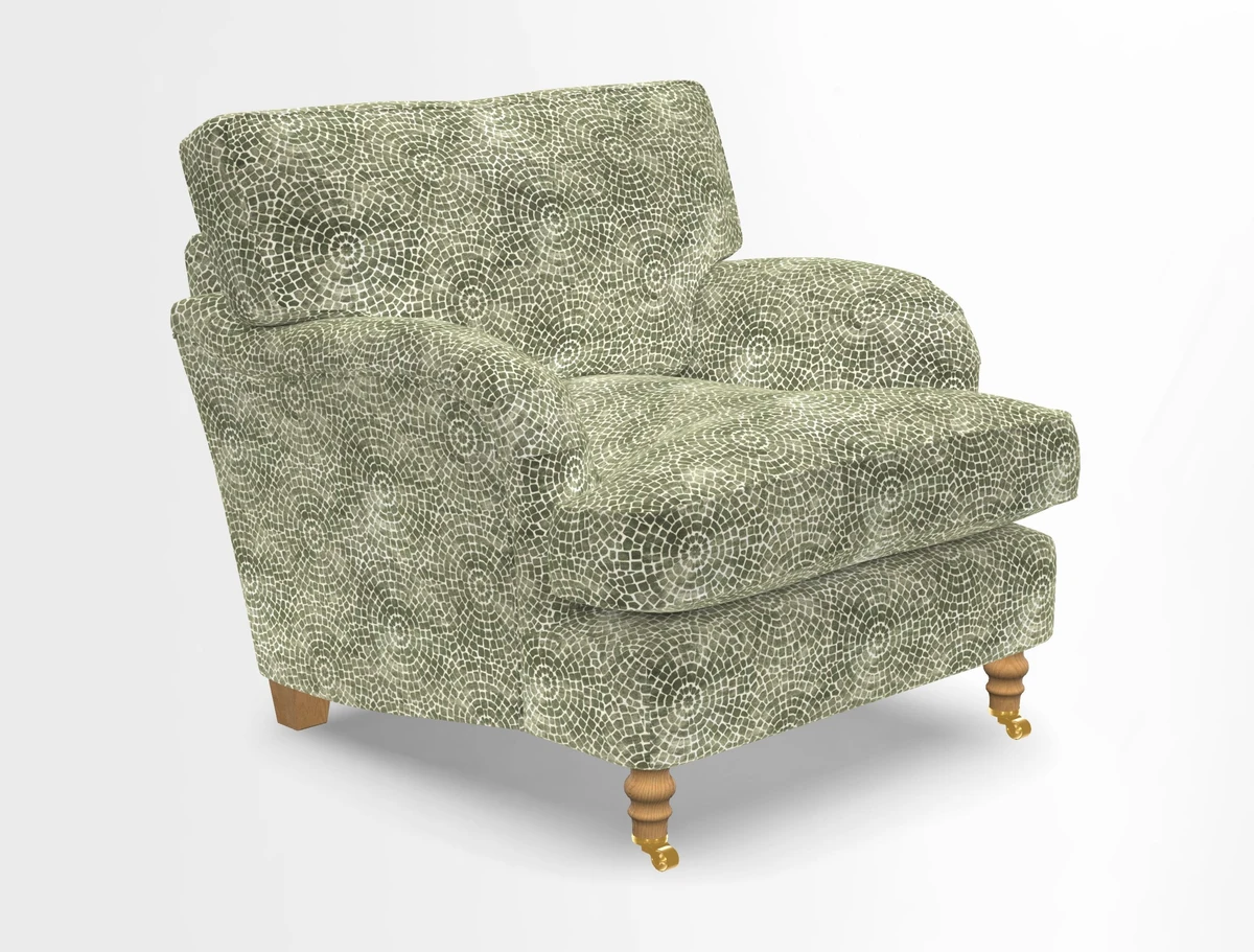 Alwinton chair in Linwood Tango Velvet Sapphire