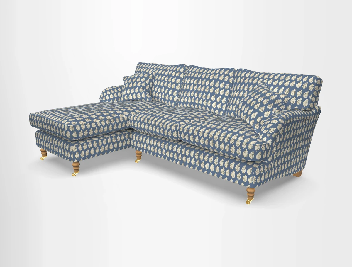 Alwinton chaise LHF in Floral Linen Lela Mystery