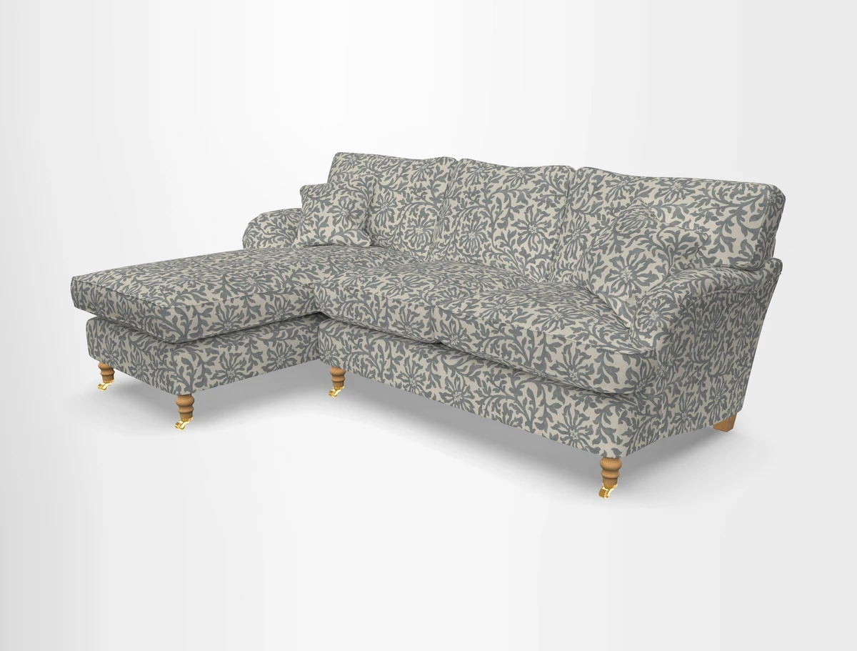 Alwinton chaise LHF in Floral Linen Lela Mystery