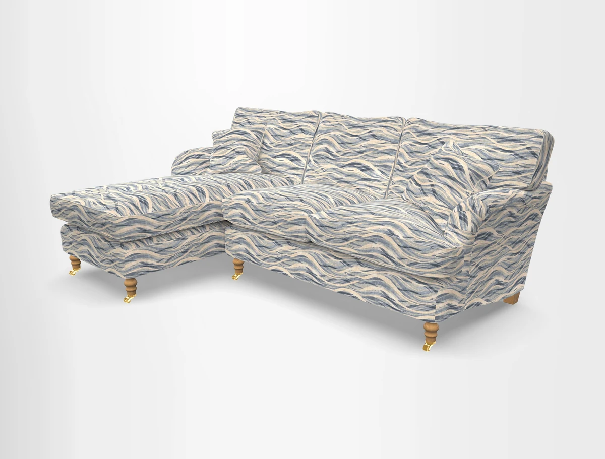 Alwinton chaise LHF in Floral Linen Lela Mystery