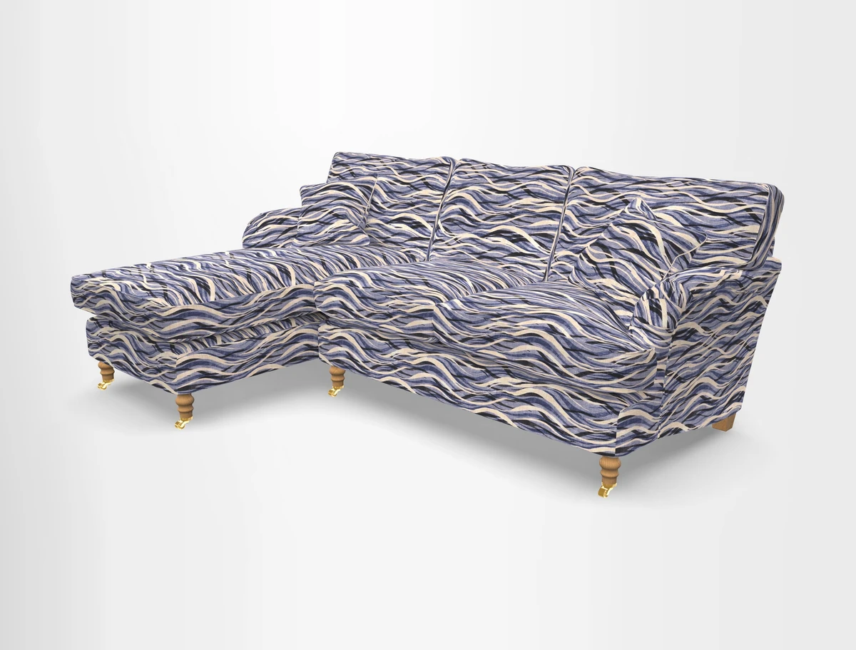 Alwinton chaise LHF in Floral Linen Lela Mystery