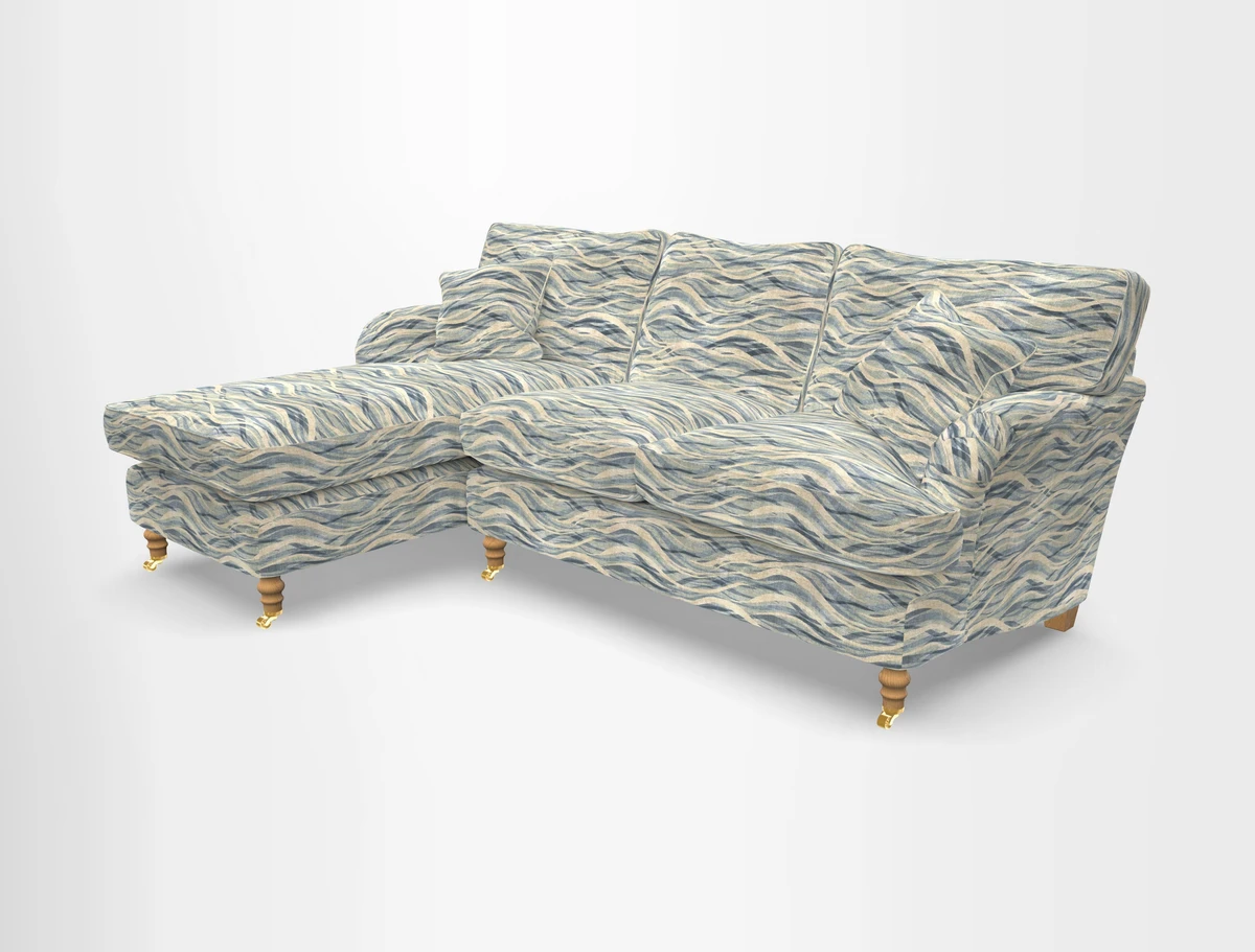 Alwinton chaise LHF in Floral Linen Lela Mystery