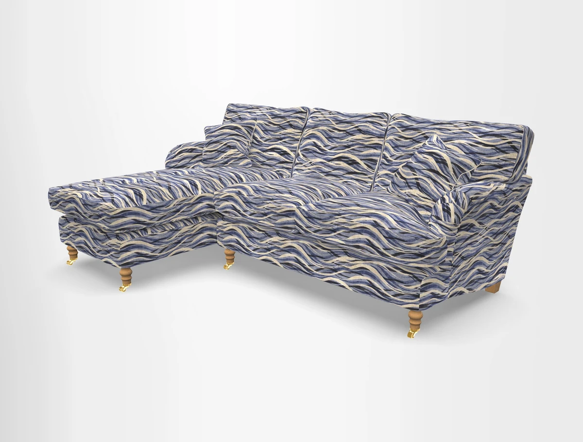Alwinton chaise LHF in Floral Linen Lela Mystery