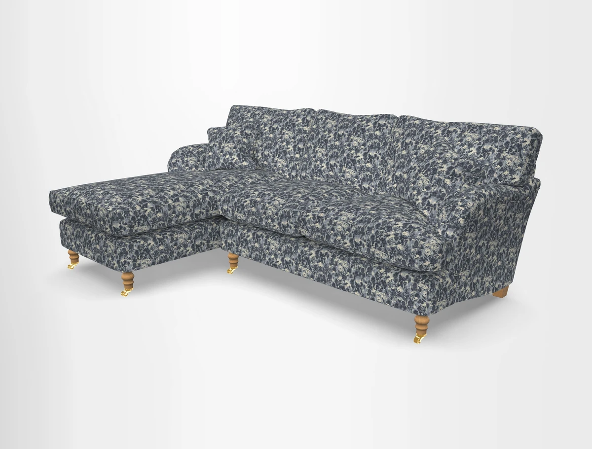 Alwinton chaise LHF in Floral Linen Lela Mystery