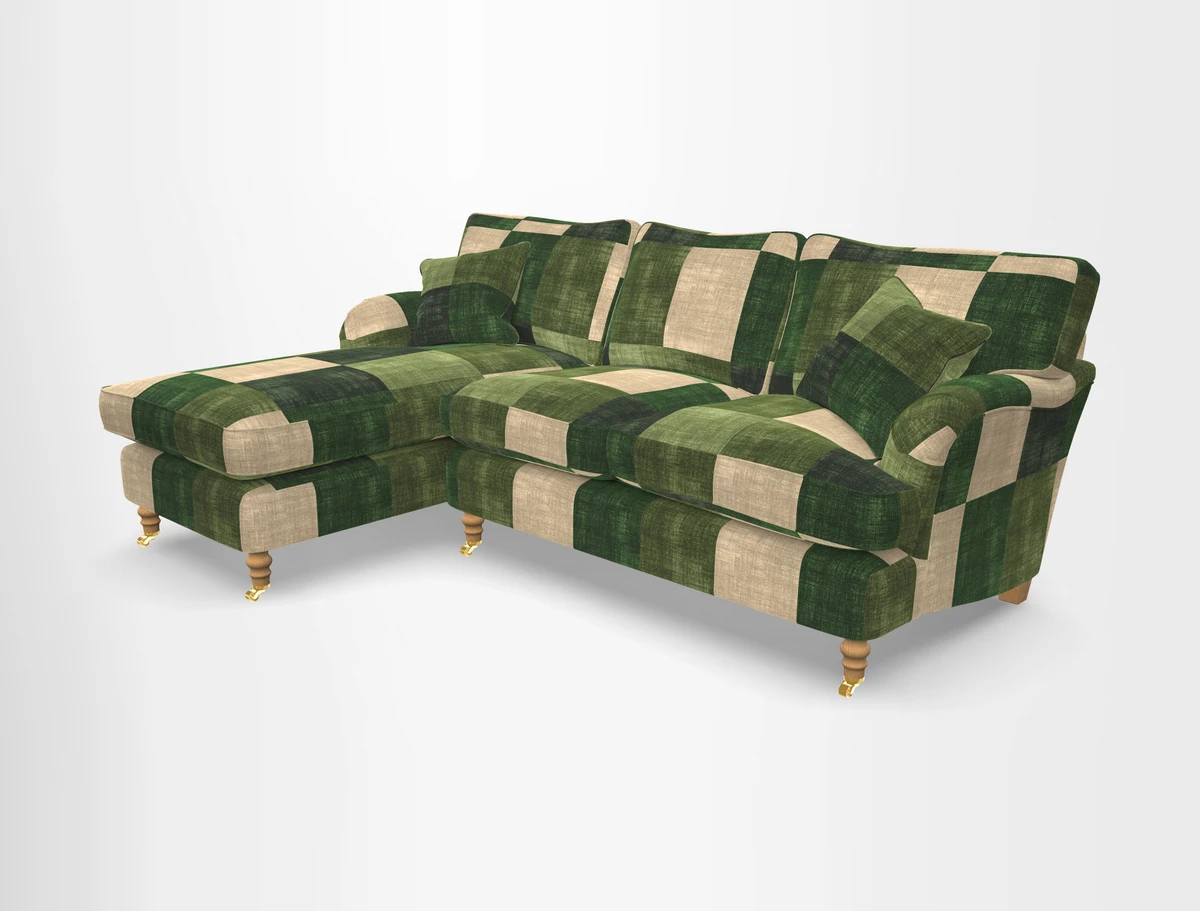 Alwinton chaise LHF in Floral Linen Lela Mystery