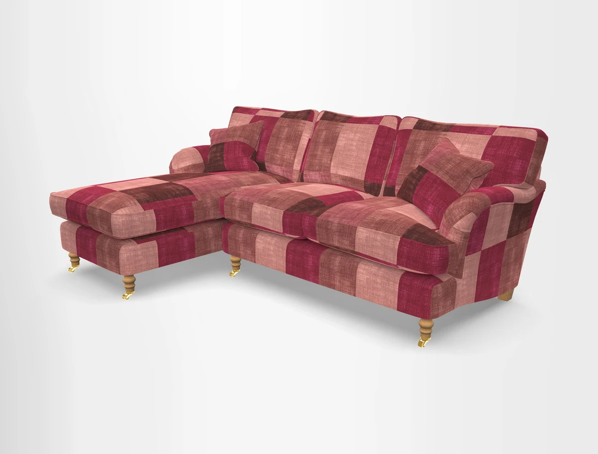 Alwinton chaise LHF in Floral Linen Lela Mystery