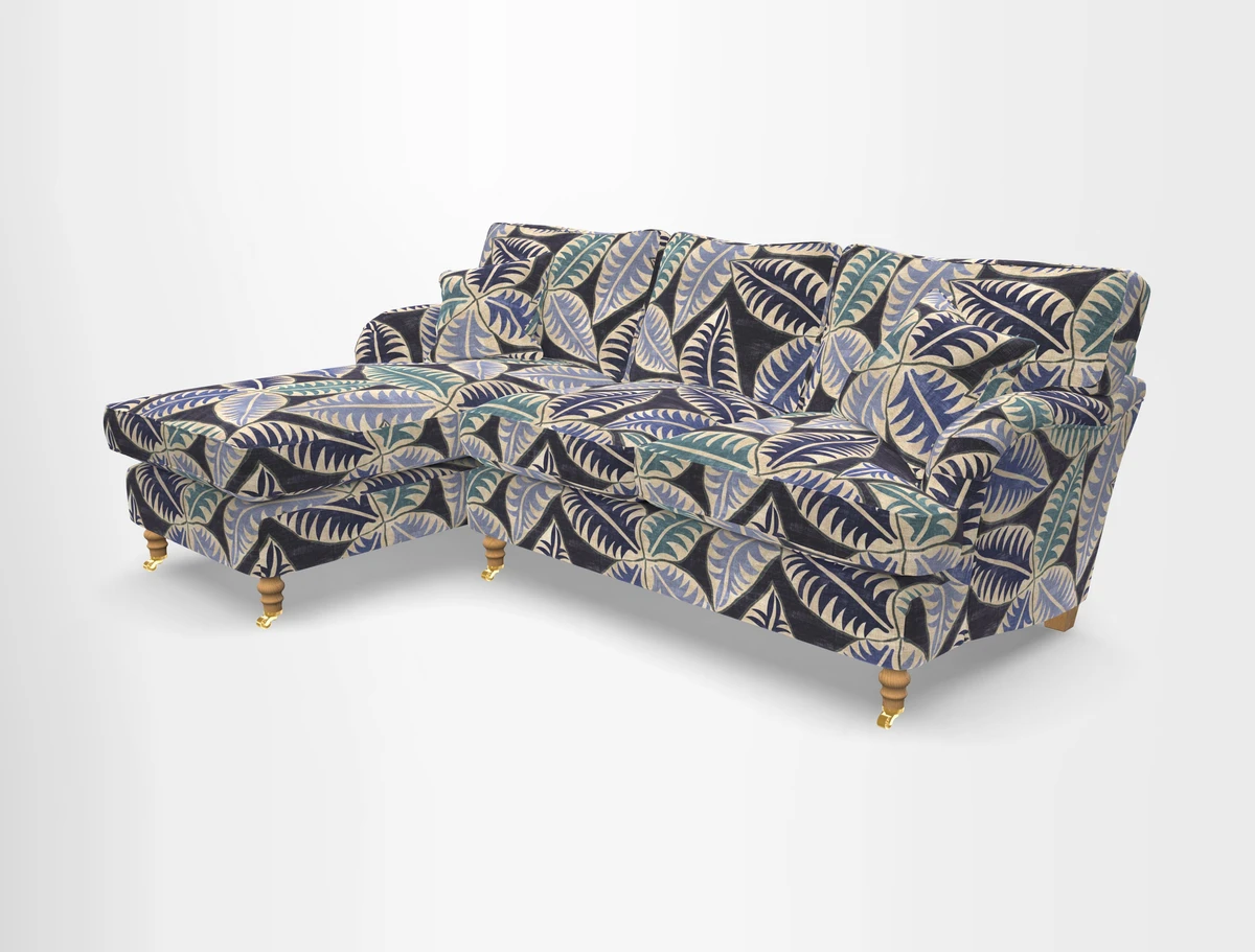 Alwinton chaise LHF in Floral Linen Lela Mystery