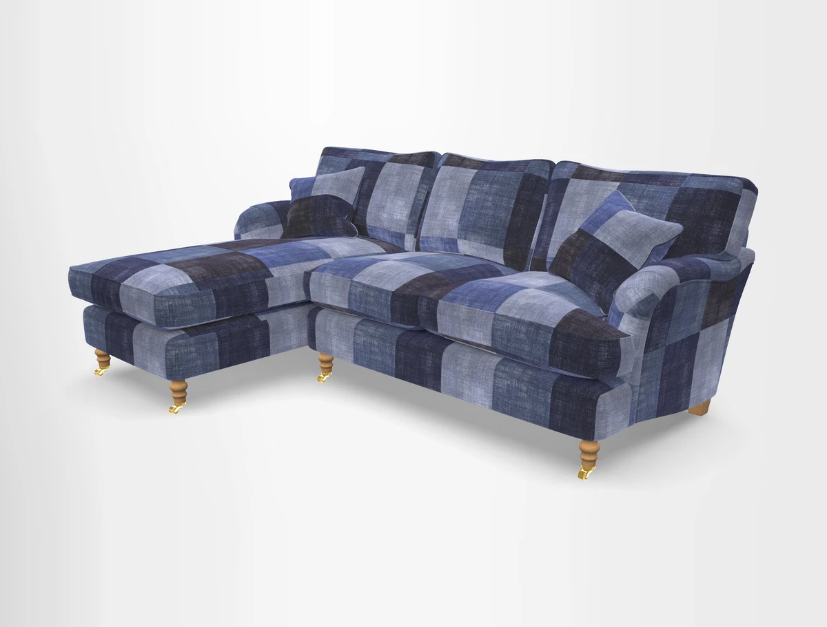 Alwinton chaise LHF in Floral Linen Lela Mystery