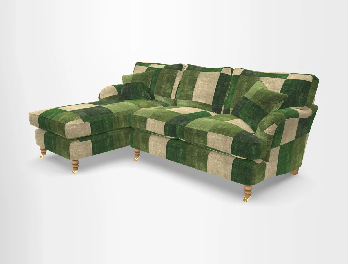 Alwinton chaise LHF in Floral Linen Lela Mystery