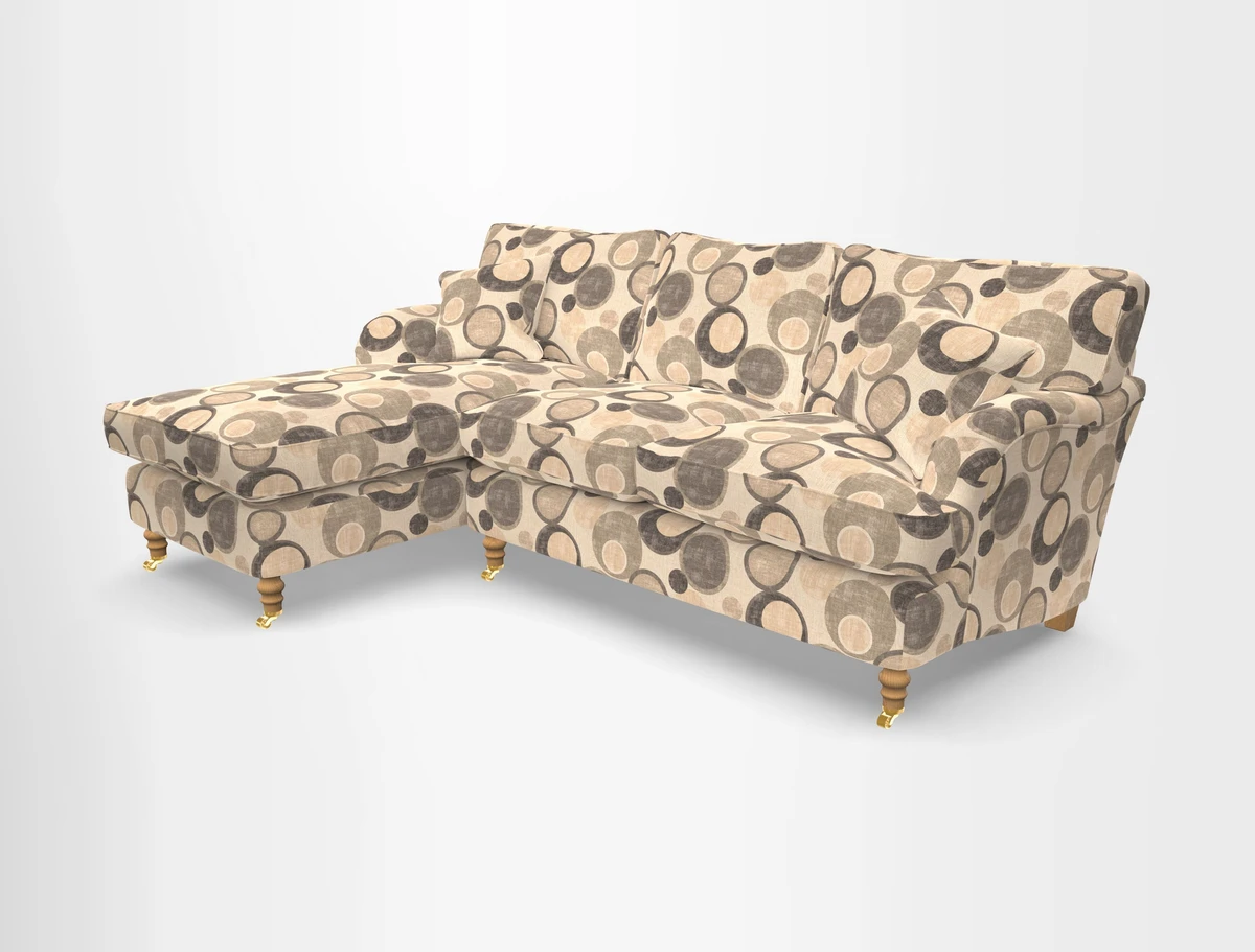 Alwinton chaise LHF in Floral Linen Lela Mystery