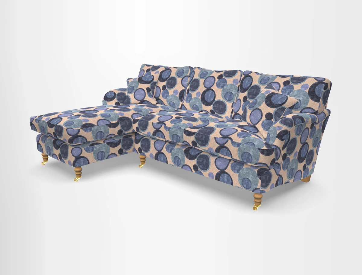 Alwinton chaise LHF in Floral Linen Lela Mystery