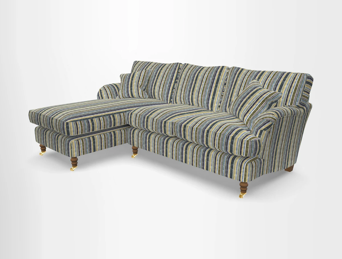 Alwinton chaise LHF in Floral Linen Lela Mystery