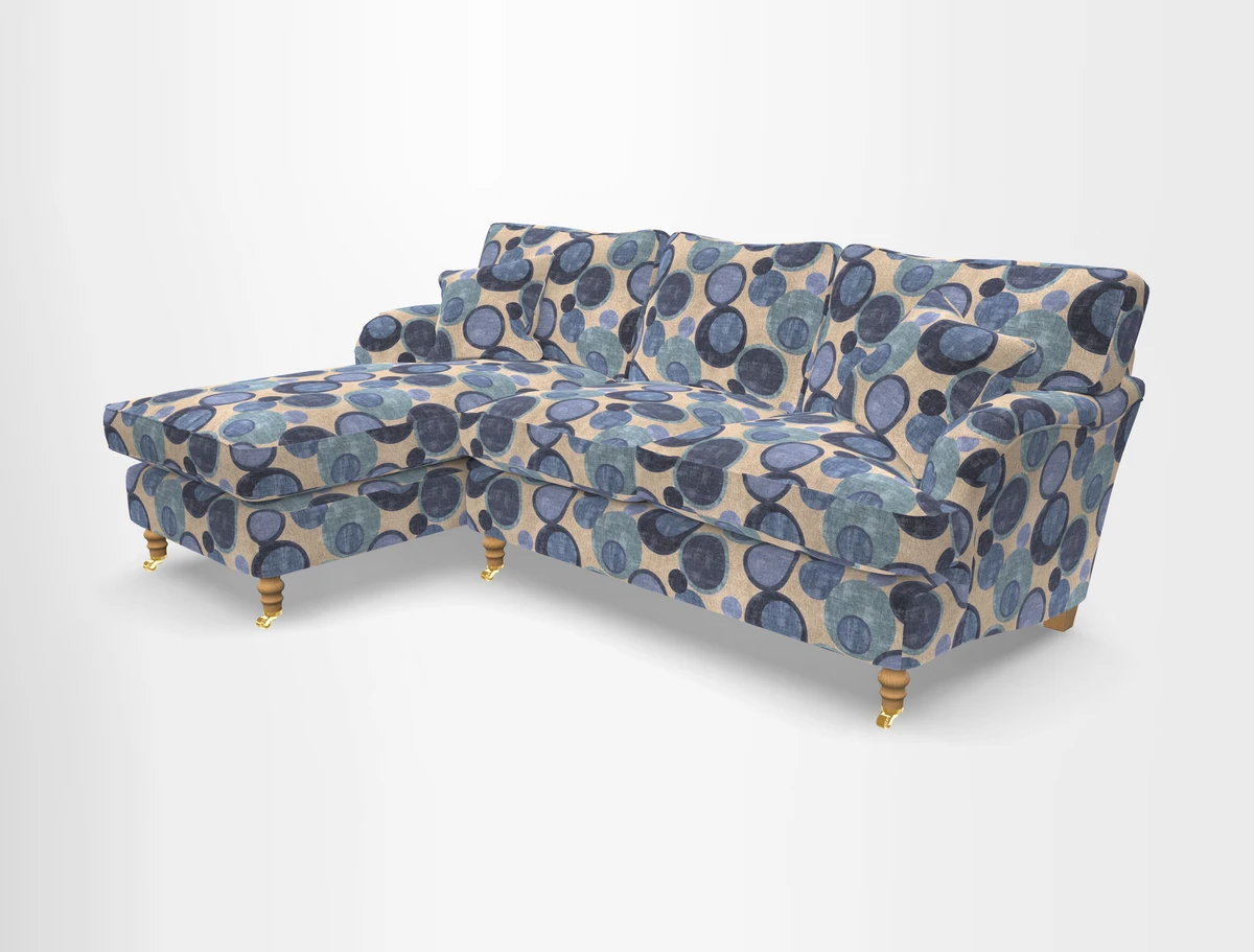 Alwinton chaise LHF in Floral Linen Lela Mystery