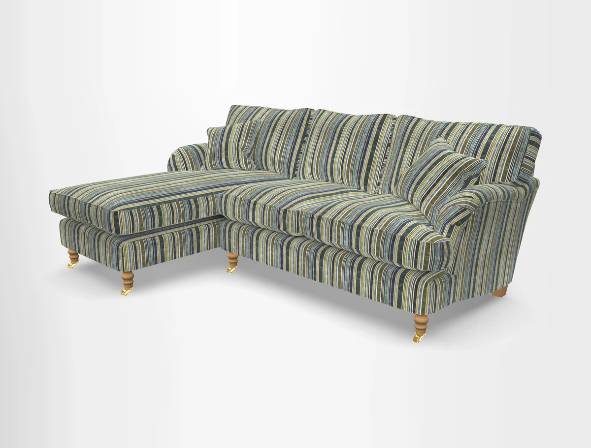 Alwinton chaise LHF in Floral Linen Lela Mystery