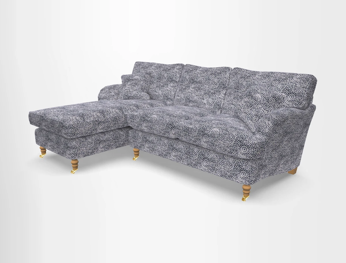 Alwinton chaise LHF in Floral Linen Lela Mystery